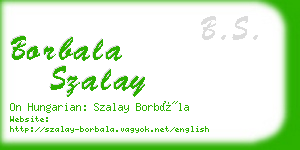 borbala szalay business card